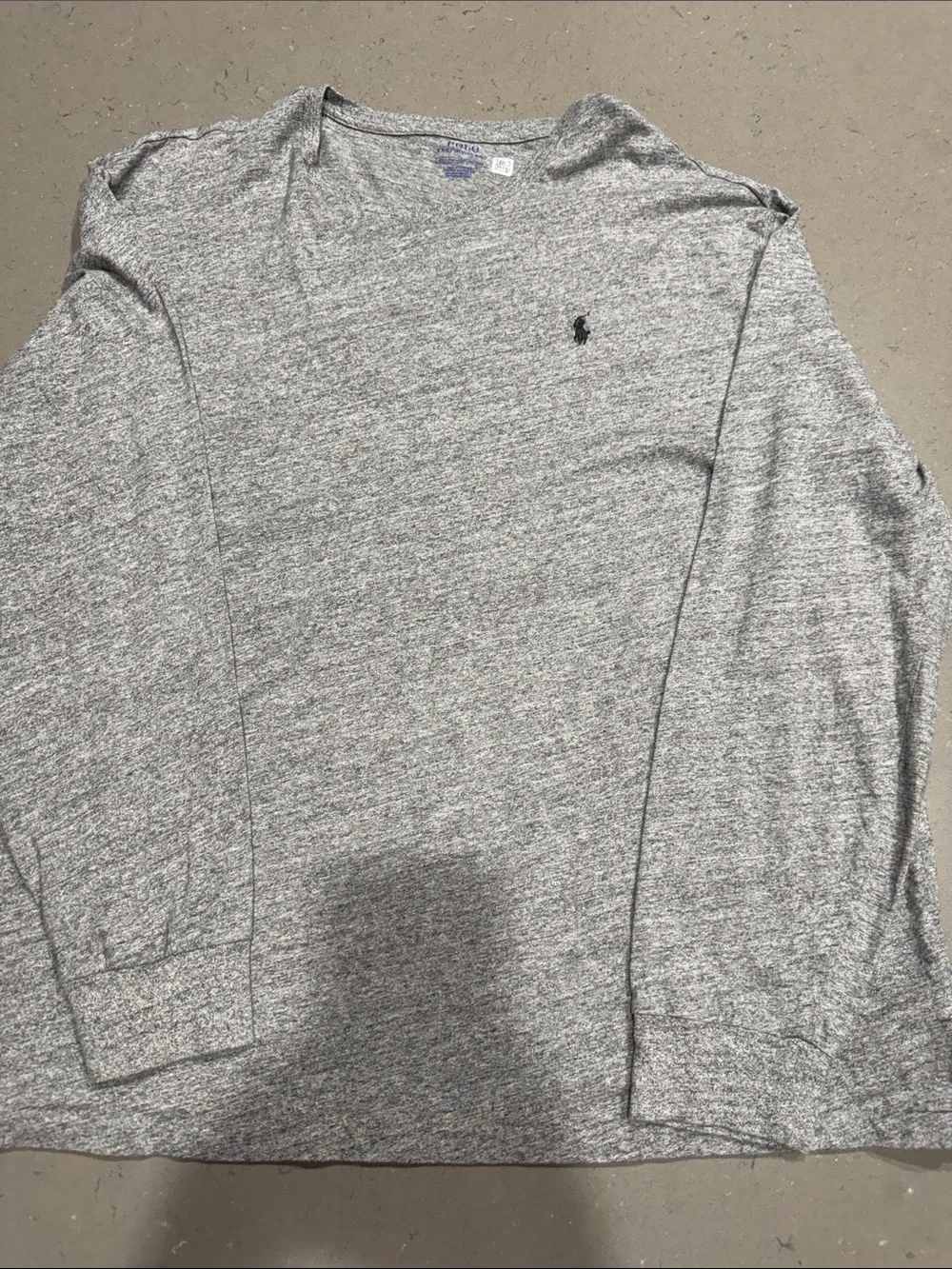 Polo by Ralph Lauren Men's Long-Sleeve Heather Gray Crew Knit